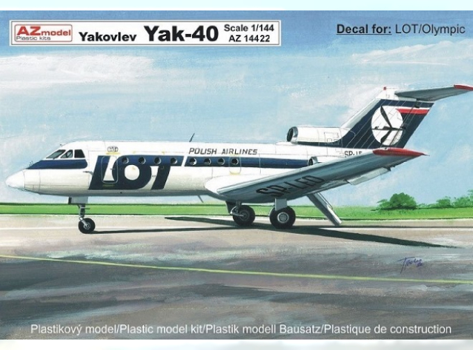 Сборная модель Самолёт Jak-40 LOT, Olympic Airways