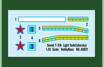 Сборная модель Легкий танк Soviet T-37A Light Tank (Izhorsky)