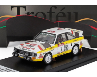 AUDI Quattro Sport (night Version) №1 4th Rally New Zealand (1985) Stig Blomqvist - Bjorn Cederberg, White Yellow Grey
