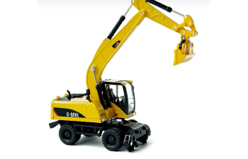 Экскаватор колесный, желтый