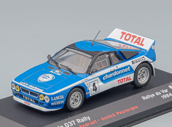 LANCIA 037 Rally #4 Jean-Claude Andruet - Annick Peuvergne, Rally du Var 1984, blue