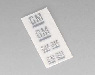 Наклейка объёмная металлизированная логотипы GM