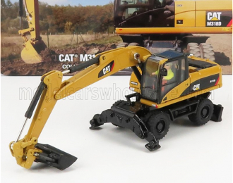 CATERPILLAR Catm318d Escavatore Gommato - Tractor Hydraulic Excavator Scraper, Yellow Black