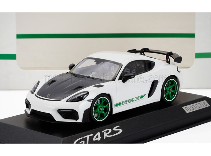 PORSCHE 718 Cayman Gt4 Rs (tribute 982) Coupe (2023), White Green