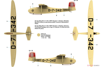Сборная модель Grunau Baby IIB 'German WWII Glider'