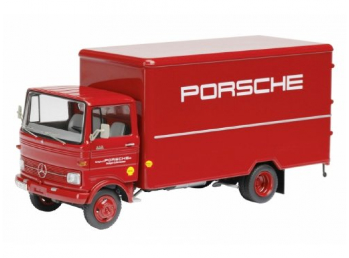 MERCEDES-BENZ LP 608 Koffer-LKW PORSCHE (1965), red