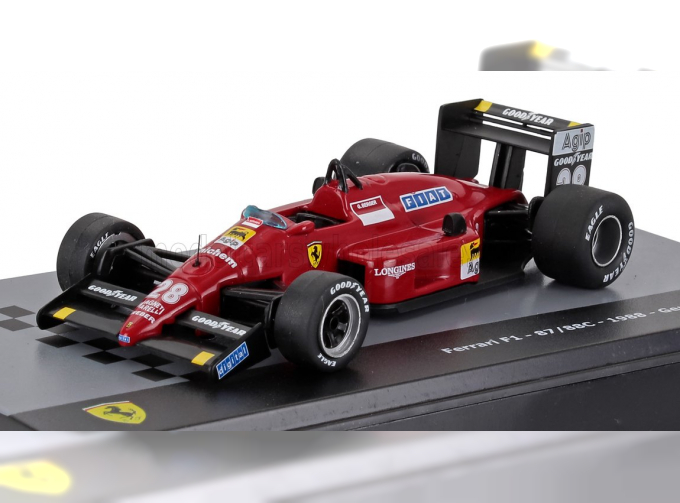 FERRARI F1 87/88c №28 Season (1988) Gerard Berger - Con Vetrina - With Showcase, Red Black