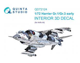 3D Декаль интерьера кабины Harrier Gr.1/Gr.3 early (Airfix)