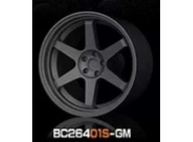 ABS Wheel & Rim set, gun metal