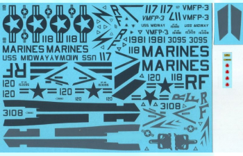 Декаль MDD RF-4B Phantom. 3 Marking options, Low Viz