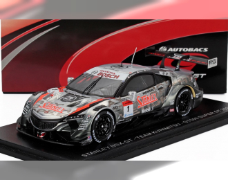 HONDA Nsx-gt Team Stanley Kunimitsu N 1 Gt500 Class Super Gt 2021 Naoki Yamamoto - Adasuke Makino, Silver Black