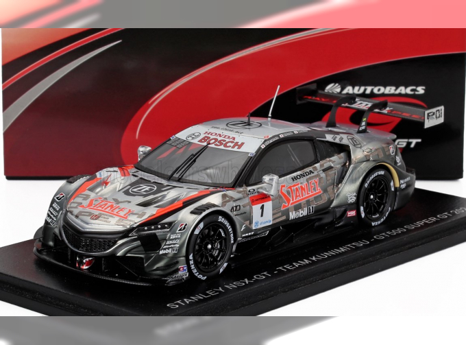 HONDA Nsx-gt Team Stanley Kunimitsu N 1 Gt500 Class Super Gt 2021 Naoki Yamamoto - Adasuke Makino, Silver Black