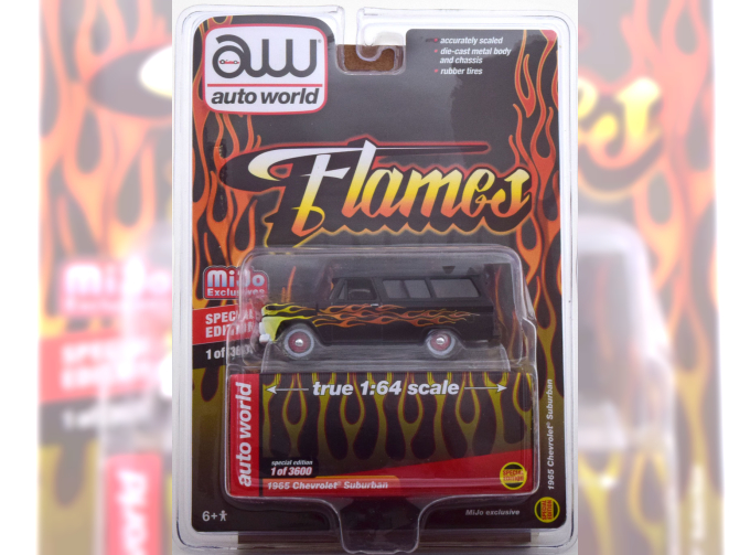 CHEVROLET Suburban Flames (1965), matt-black