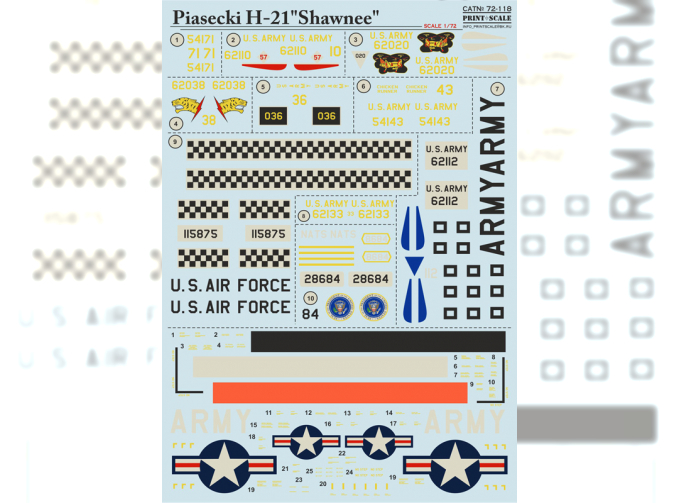 Декаль Piasecki H-21 Shawnee