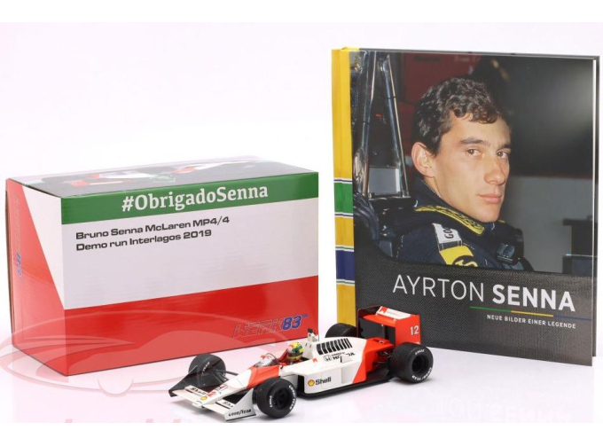 McLAREN MP4/4 №12 Demo Run Interlagos Formula 1 Bruno Senna (2019) + Book free (2019)