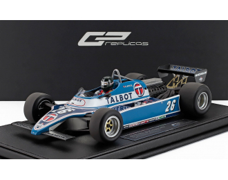LIGIER F1 Js17 №26 6th Detroit Usa Gp (with Pilot Figure) (1982) Jacques Laffite, Light Blue