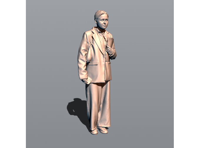 Фигура Даша с отчётом по практике (масштаб 1:24, окрашенная)