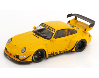 PORSCHE 911 (993) RWB Bodykit Coupe Midas Touch (2020), yellow