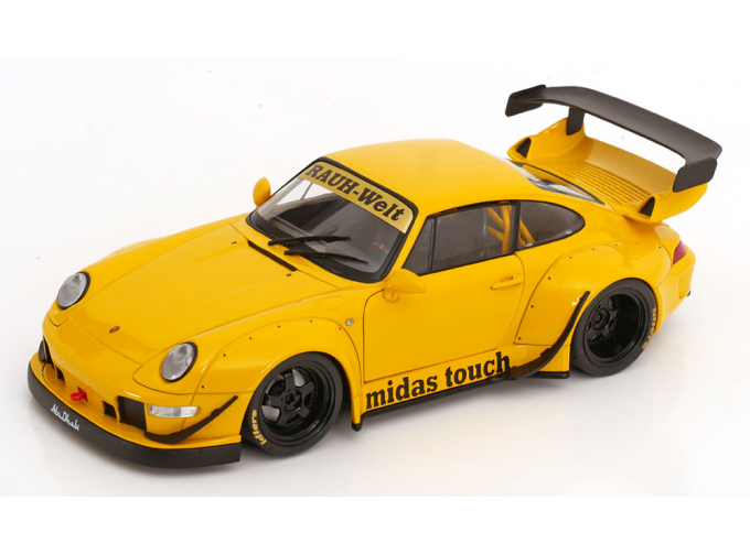 PORSCHE 911 (993) RWB Bodykit Coupe Midas Touch (2020), yellow