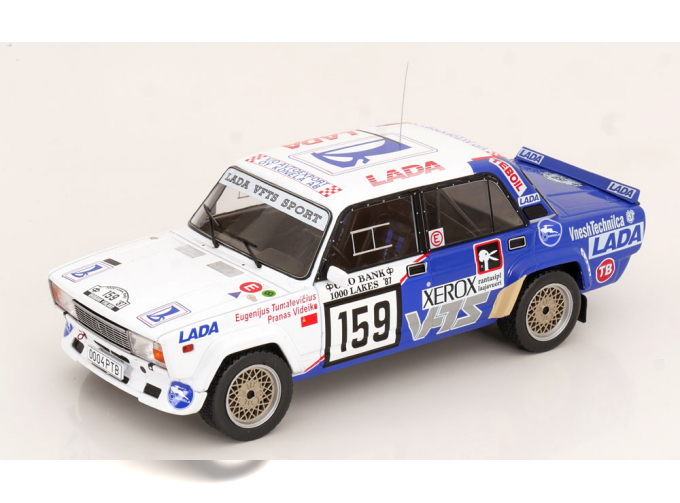 LADA 2105 Vfts №159 Rally 1000 Lakes (1987) Eugenijus Tumalevicious - Pranas Videika, White Blue