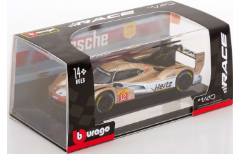 PORSCHE 963 9rd 4.6l Turbo V8 Team Hertz Jota №12 24h Le Mans (2024) Will Stevens - Norman Nato - Callum Ilott, White Gold