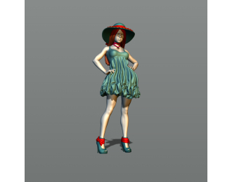 Фигура Милашка в шляпе, окрашенная