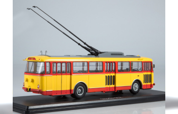 Троллейбус Skoda-9TR, красно-желтый