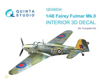 3D Декаль интерьера кабины Fairey Fulmar Mk.II (Trumpeter)