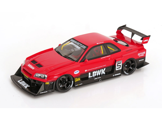 NISSAN Skyline R34 GT-R LB Super Silhouette *Resin* (2020), red / black