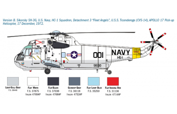 Сборная модель SH-3D Sea King Apollo Recovery