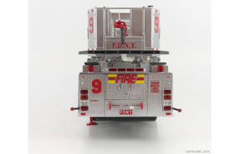 SEAGRAVE Truck Tower Ladder 9 Scala Fire Dept. City Of New York - Vigili Del Fuoco - Fire Engine - 55cm, Red White