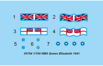 Сборная модель Британский линейный корабль HMS Queen Elizabeth (1941г.)