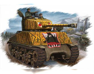 Сборная модель Танк U.S M4A3E8 TANK Корейская война