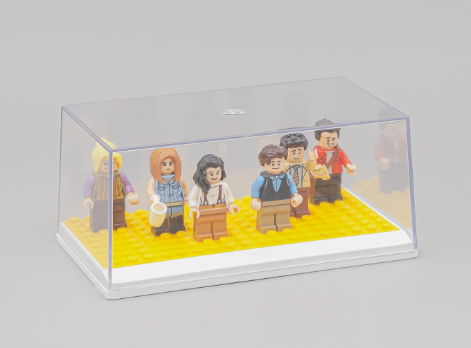 Бокс белый подиум + LEGO желтый
