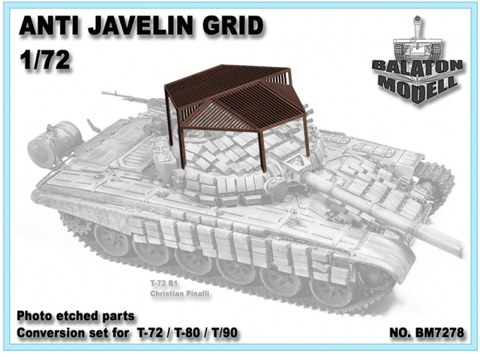 Фототравление Anti-Javelin grid for Т-72/танк Т-80