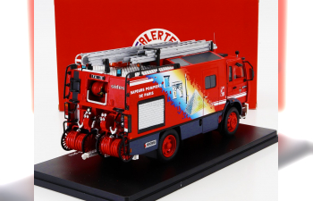 RENAULT G210 Sides Bspp Fa15 Tanker Truck 2-assi Saupers Pompiers De Paris (1991), Red Grey