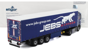 MERCEDES-BENZ E-actros 600 Truck Telonato Jebs Transports (2025), Blue