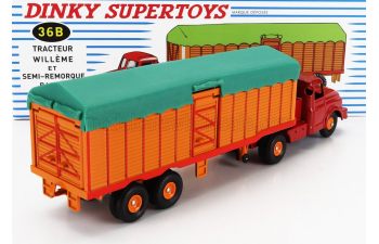 WILLEME Tractor Truck + Semi-remorque Bachee 1960, Red Orange Green