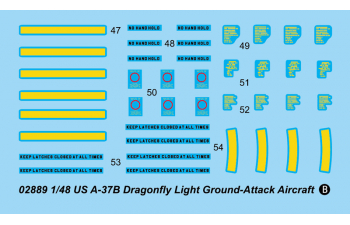 Сборная модель Самолет Американский лёгкий штурмовик A-37B Dragonfly