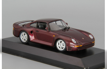 PORSCHE 959 (1987), dark red