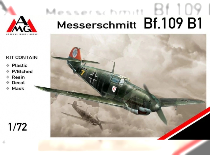 Сборная модель Самолет Messerschmitt Bf.109B-1