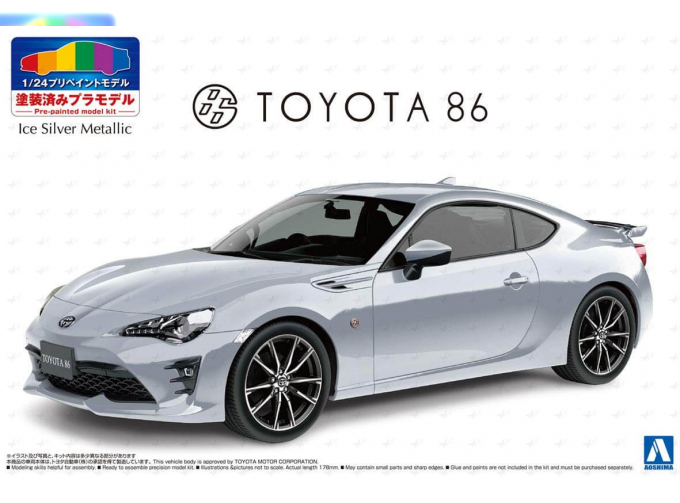 Сборная модель Toyota 86 '16 (Crystal Silver Silica)