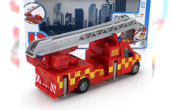 MERCEDES-BENZ Sprinter Gru Crane Elevator Con Piattaforma Cestello Rescue Fire Engine (2010), Red Yellow