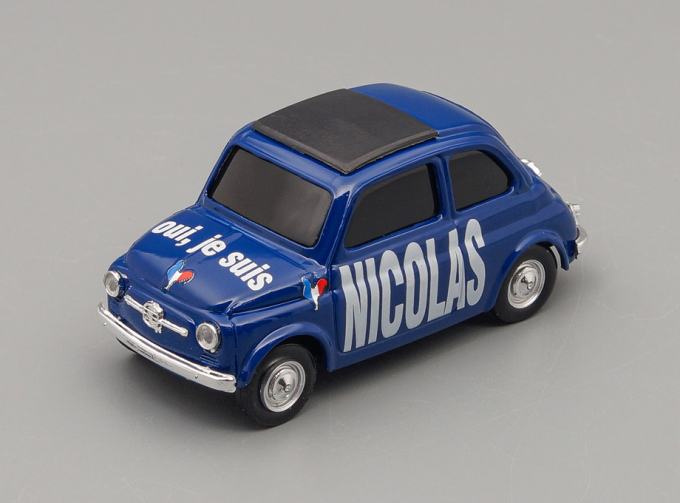 FIAT 500 NICOLAS - OUI, JE SUIS, blue