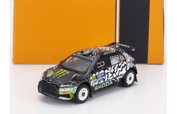 SKODA Fabia Rally2 Evo Team Tokspot Wrt №20 Rally Safari Kenya (2024) (snorkel) Oliver Solberg - Elliot Edmondson, Black White