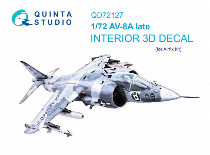 3D Декаль интерьера кабины AV-8A поздний (Airfix)