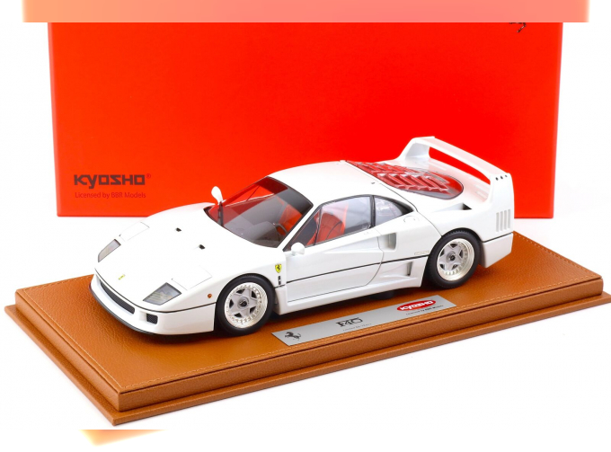 FERRARI F40 (1987) - Con Vetrina - With Showcase, White Met