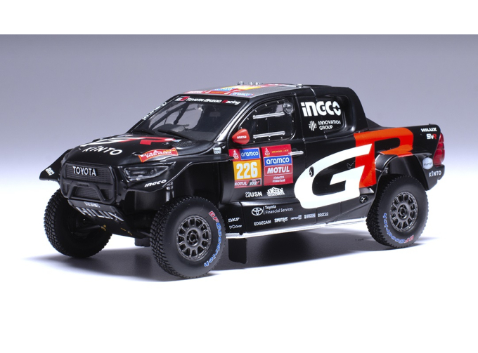 TOYOTA Hilux Gr Dkr Evo T1u Pick-up Team Gazoo Racing №226 Rally Dakar (2024) Saood Variawa - Francois Cazalet, Black Red