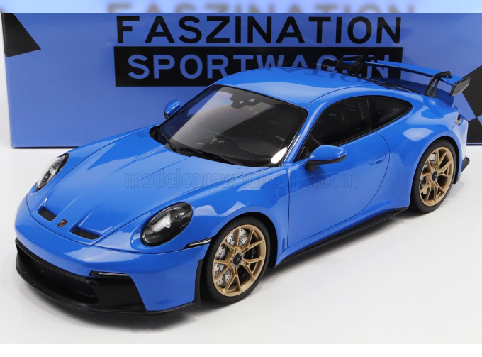 PORSCHE 911 992 Gt3 Coupe 2021 - Gold Rims, Blue