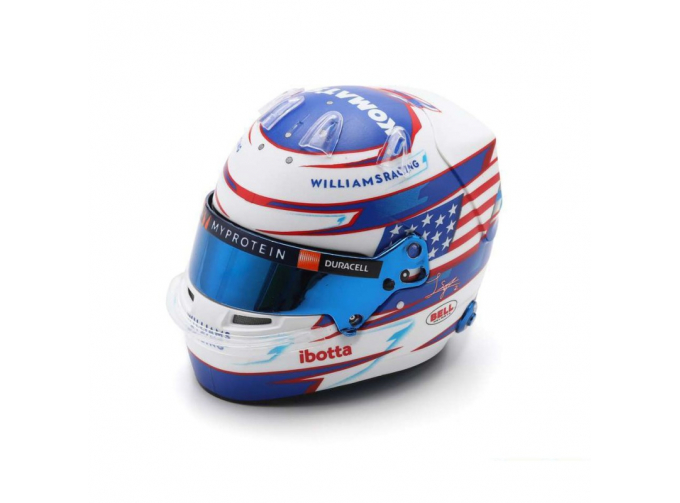 BELL HELMET Casco Helmet F1 Logan Sargeant Team Williams Racing №2 Season (2024), White Blue Red